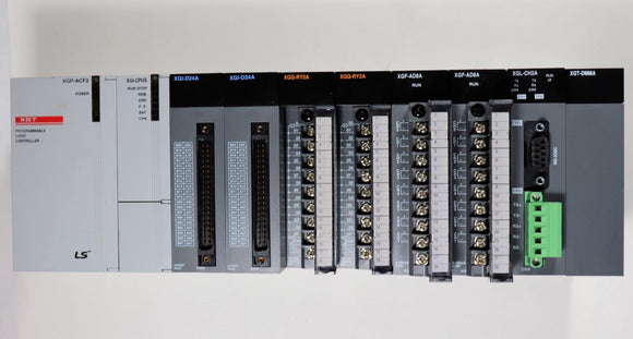 LS PLC XGI-CPUS XGP-ACF2 XGI-D24A XGQ-RY2A XGF-AD8A XGL-CH2A 9 Module XGT Set